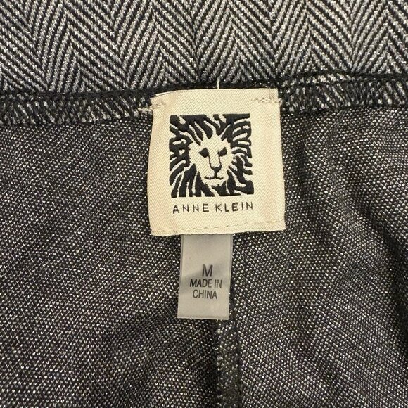 Anne Klein Women's Ankle Pants Size M Black Silver Pull On Slim Fit NWT $89 - Picture 16 of 16